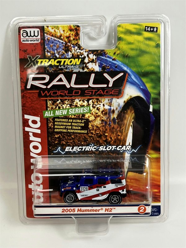 Auto World Slot Cars 2005 Hummer H2 #3128 HO Scale Slot Car X Traction Rally Auto World SC380-2