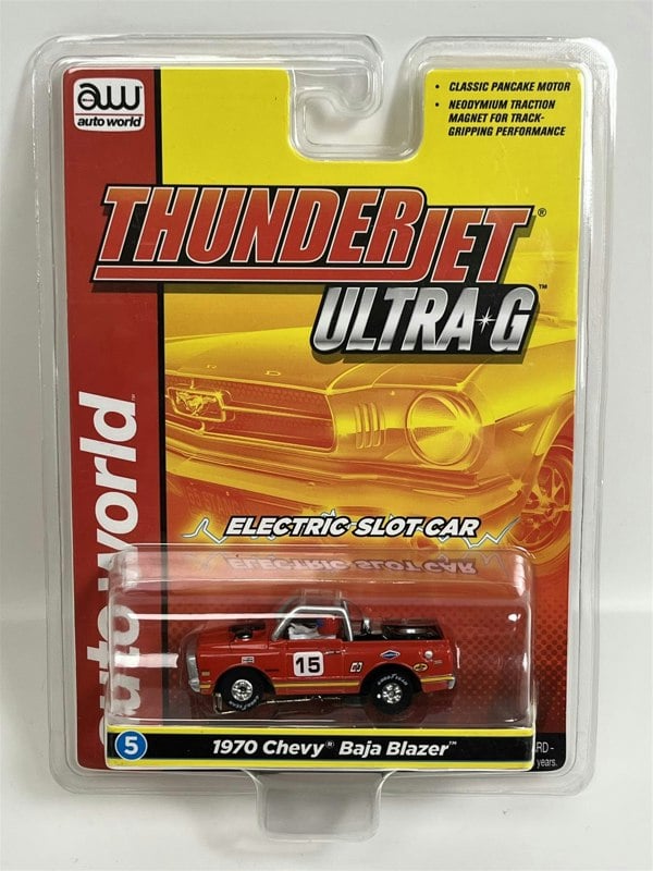 Auto World Slot Cars 1970 Chevy Baja Blazer Red Thunderjet Ultra G HO Slot Car SC367-5