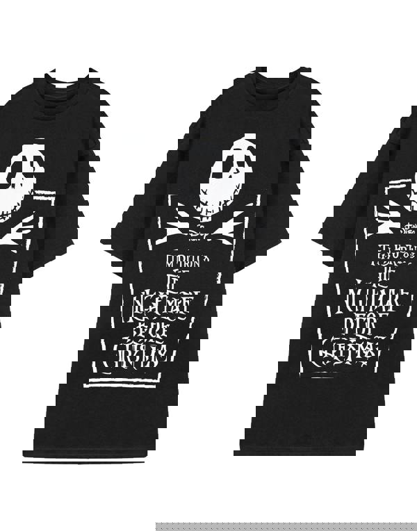 Disney The Nightmare Before Christmas Unisex Black Coffin Short Sleeved T-Shirt