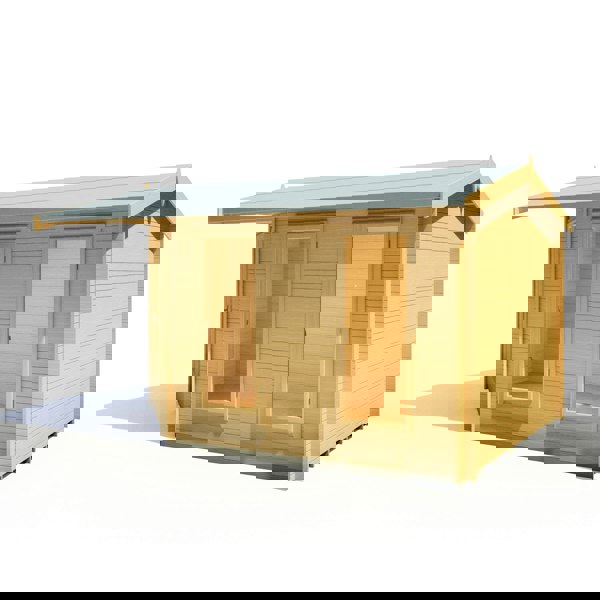 Shire 10x14 Rivington Corner log cabin 28mm logs