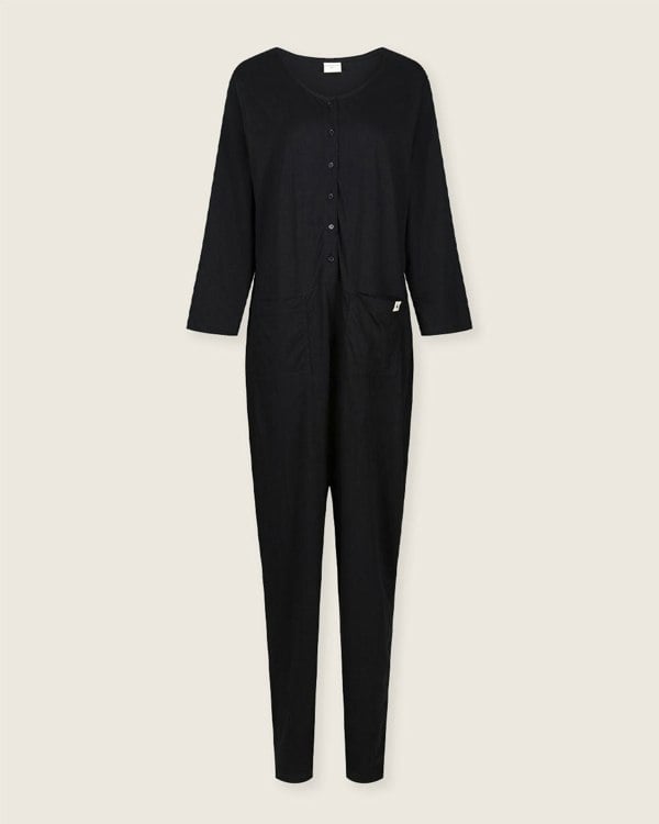 Mila Black Long Sleeve Jumpsuit- image 3