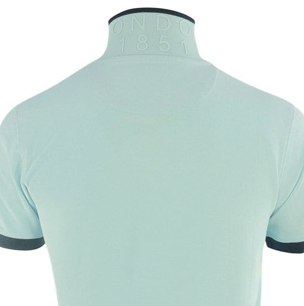 Aquascutum Branded Shoulder Tipped Polo Shirt - Light Blue