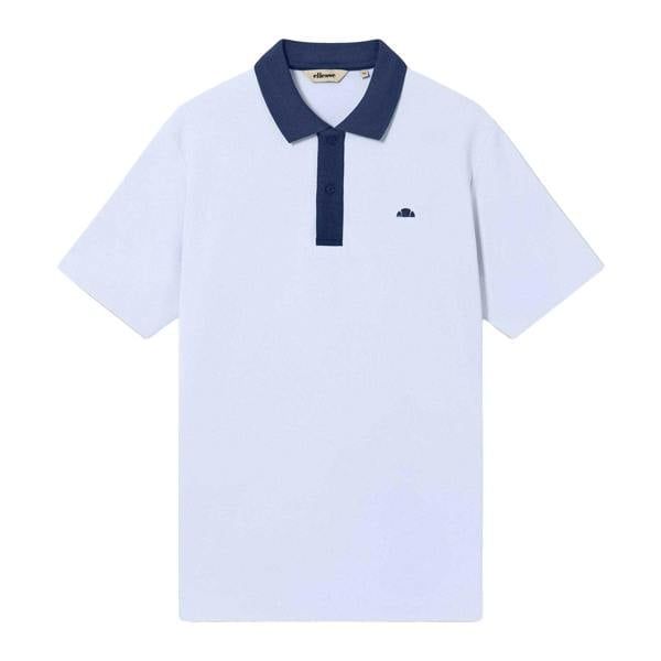 Ellesse Mens Vergo Polo Shirt - White/Navy - 