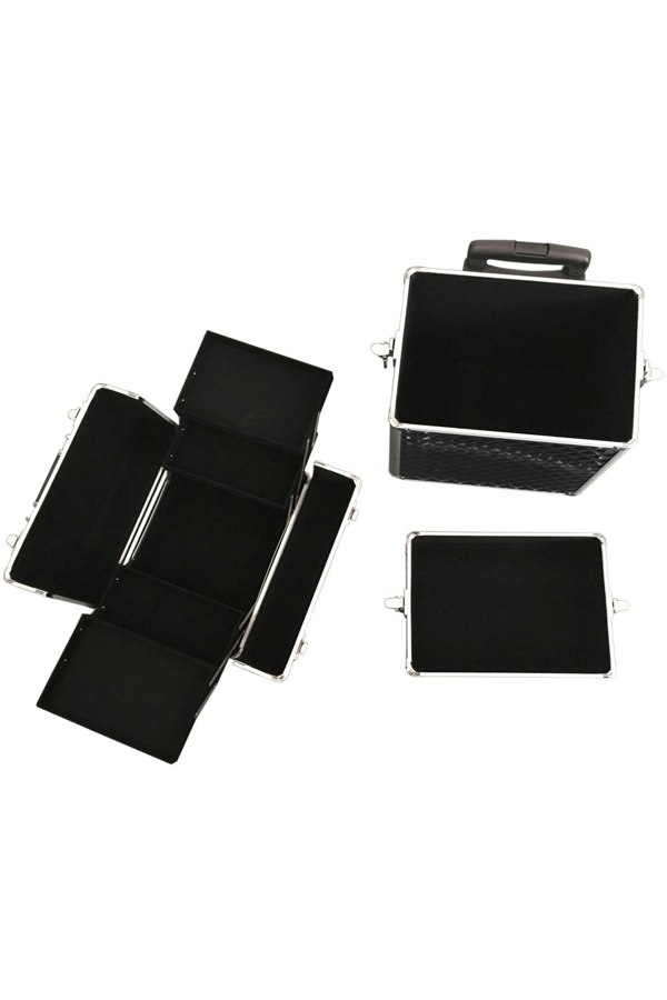 Living and Home 3 in 1 Diamond Pattern Cosmetic Makeup Train Case