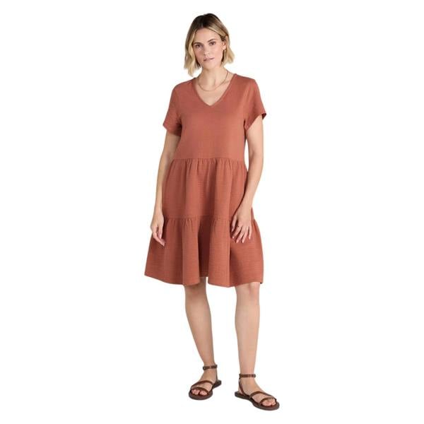 Animal Womens/Ladies Iris Textured Dress - Rust - 