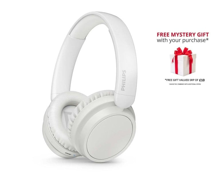 Philips TAH5209 5000 Series Over-ear Wireless BT Headphones Passive Noise Isolation - Free Gift RRP £10!