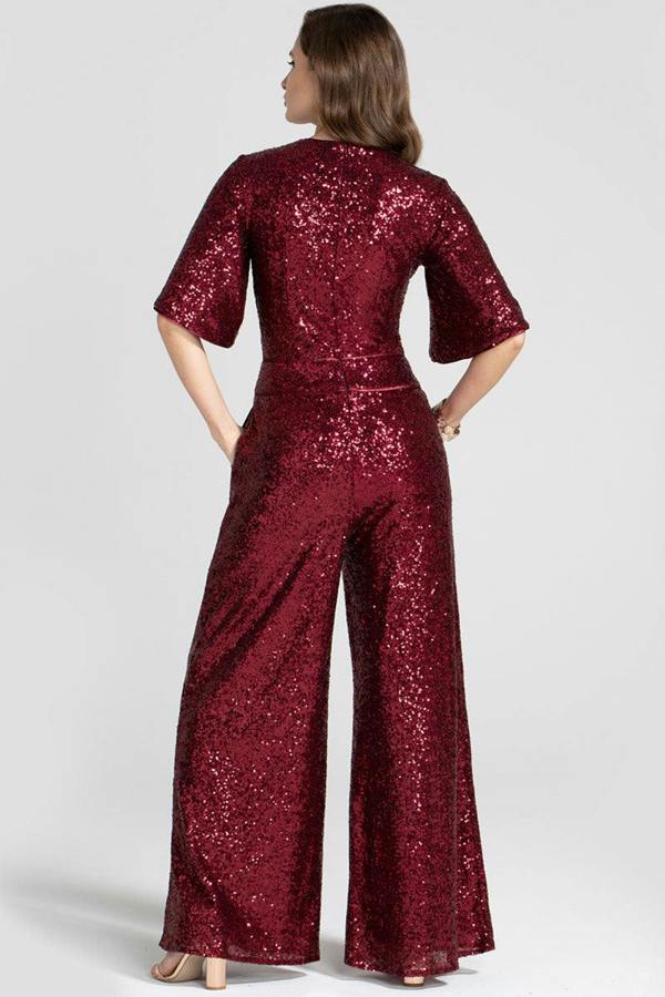 HotSquash Sequin Batwing Jumpsuit