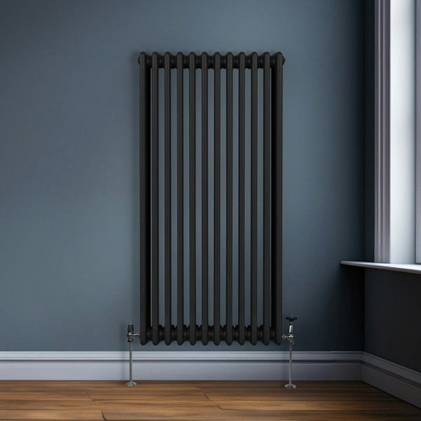 Monstershop Traditional 3 Column Radiator - 1500 x 562mm - Black
