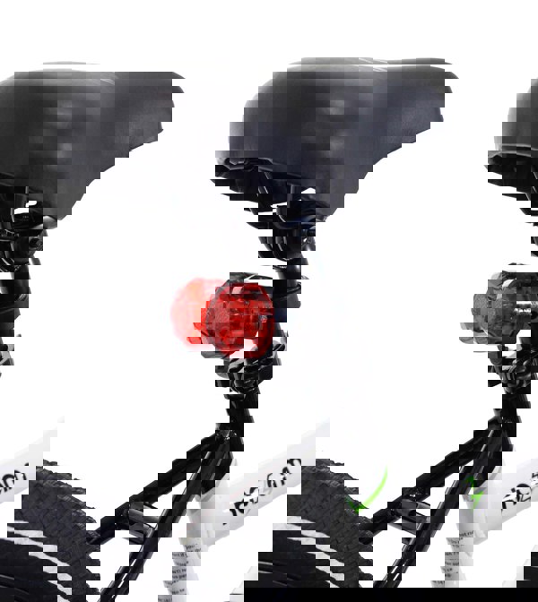 Close-up of White Tag-along bike