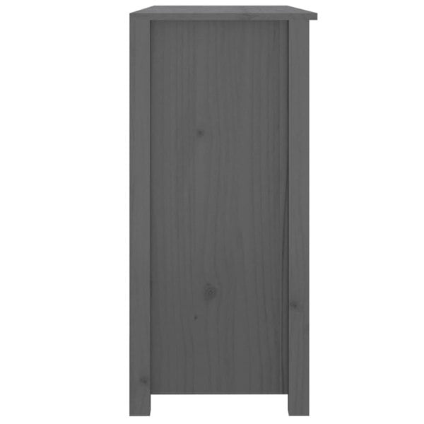 Berkfield Sideboard Grey 100x35x74 cm Solid Wood Pine