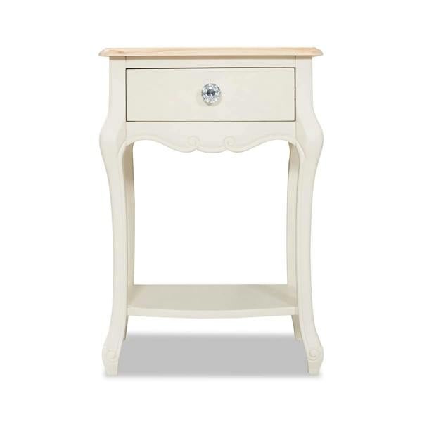Statement Furniture Juliette Vintage Chic 1 Drawer Bedside Table with Crystal Handle