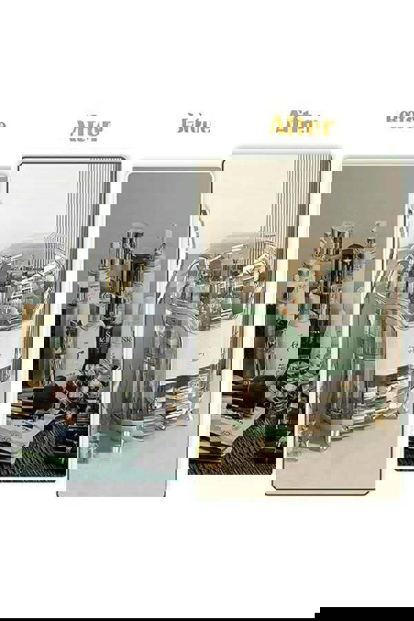 Living and Home Large Capacity Cosmetic Storage Box With 2 Layers Of Storage Boxes & Transparent Lid - Green