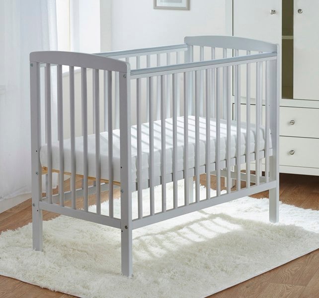 Kinder Valley Sydney Compact Cot Grey With Kinder Flow Mattress