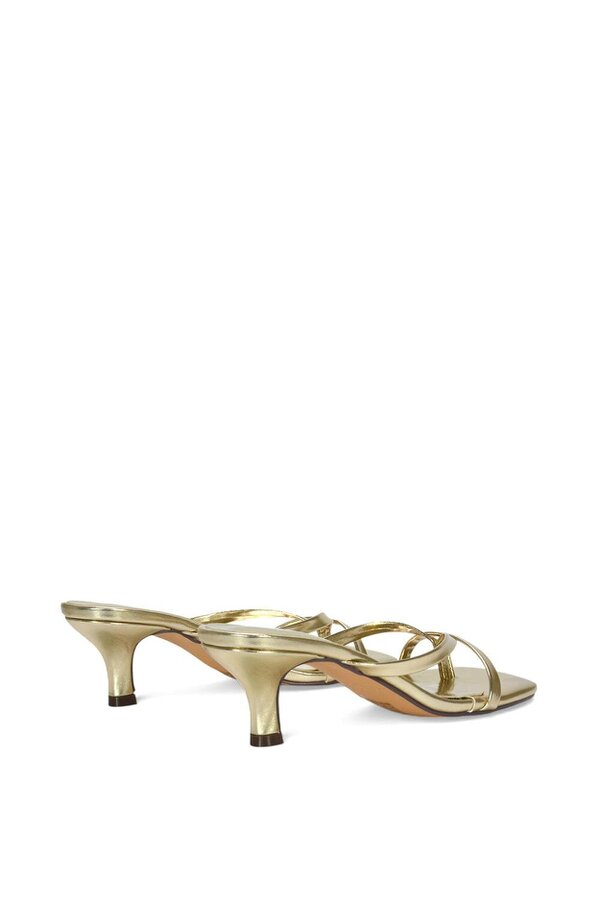XY LONDON Kitten Heel Sandal Mules With Toe Post