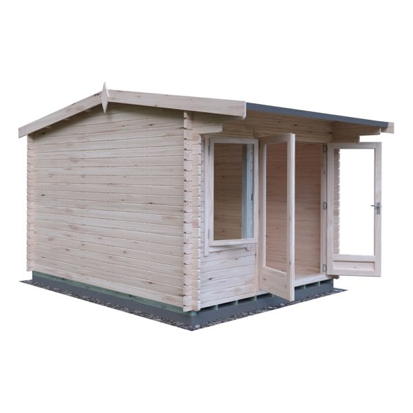 Shire Marlborough 12Gx10 Log Cabin 28mm interlock cladding - Best Shed