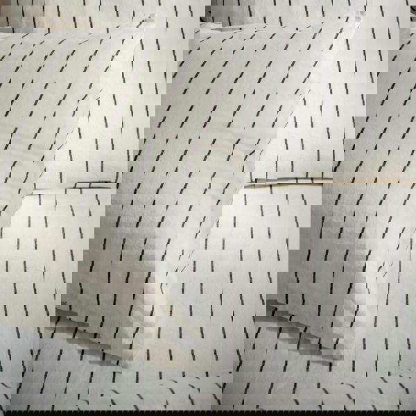 Soak&Sleep White/Blackberry Pinstripe Linen Cotton Blend Pillowcases