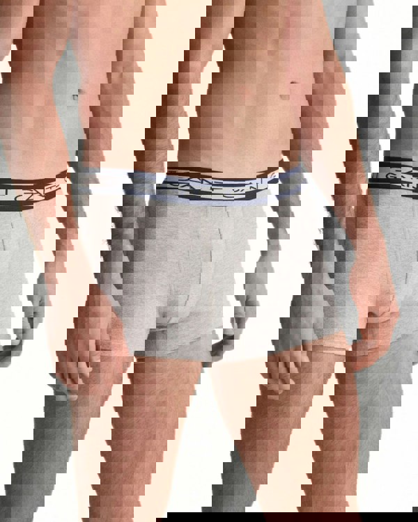 GantTrunks 3 - pack3 - Pack Striped Waistband Boxer Trunks, Navy/Grey/BlueBoxers - and - Briefs.net