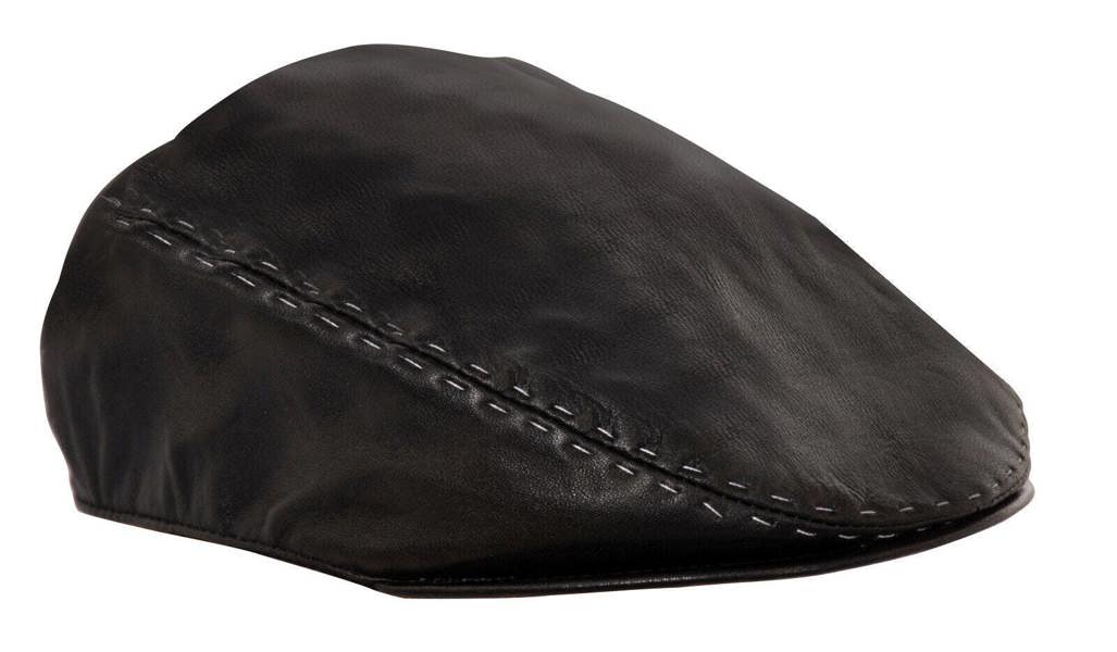 Infinity Leather Mens Leather Peaky Blinders Newsboy Flat Hat
