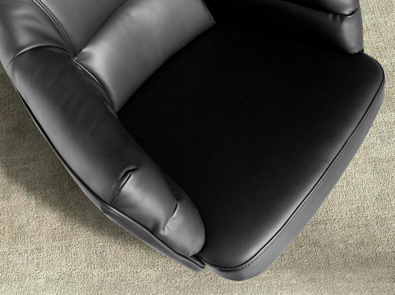Angel Cerdá Black leatherette swivel chair 4247