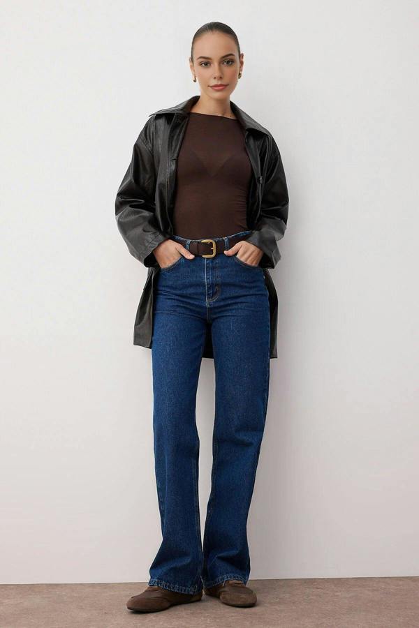 WOVCOR High Waist Wide Leg Jeans