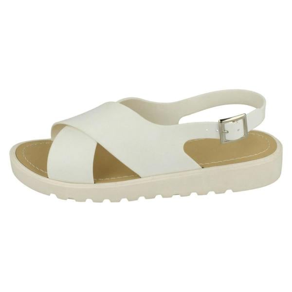 Spot On Ladies Spot On Low Slingback X Vamp Sandal