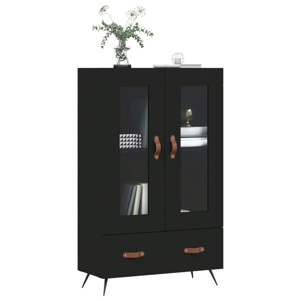 Berkfield Highboard Black 69.5x31x115 cm Engineered Wood