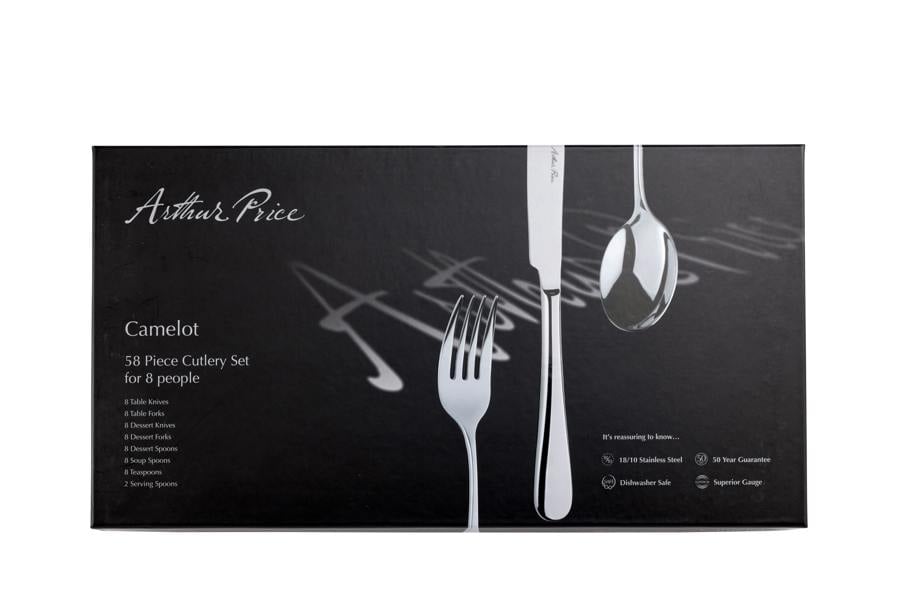 Arthur Price Signature Signature 'Camelot' 58 Piece 8 Person Gift Boxed Promotional Cutlery Set