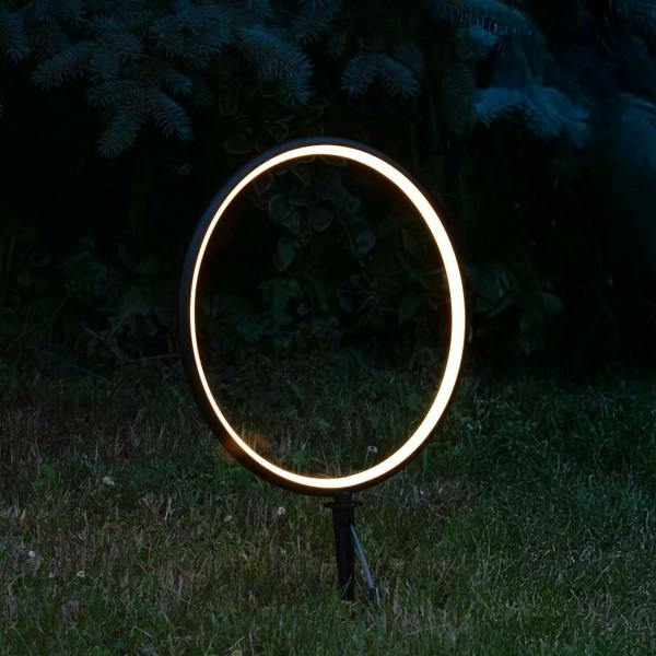 Milagro Rings Solar Lamp 2X1.5W 2X25Lm 3000K Black