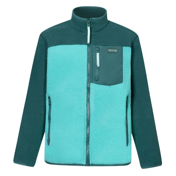 Regatta Childrens/Kids Frankie Colour Block Fleece Jacket - Mediterranea/Turquoise - 