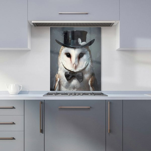 Warren Reed - Designer Owl In A Top Hat Kitchen Splashback