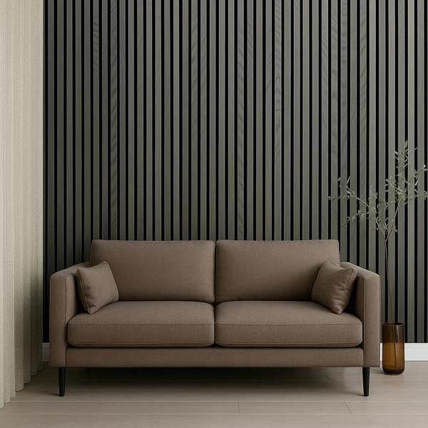 Panel Haus Grey Oak Acoustic Slatted Wood Wall Panels- 240cm x 32cm (2 pack)