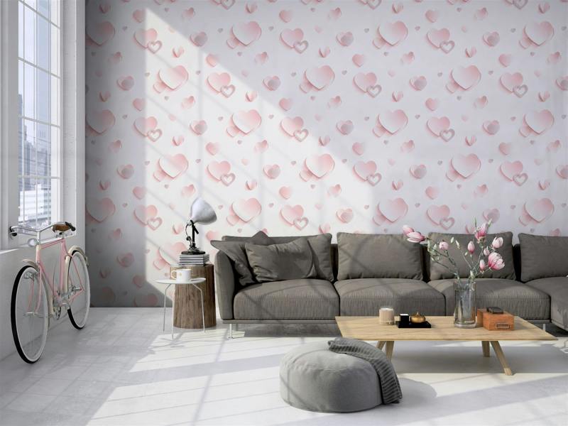 Glitter Gallery Hearts Wallpaper