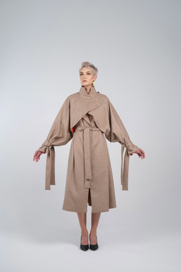 FAMIUO YAL Two Pieces Versatile Trenchcoat