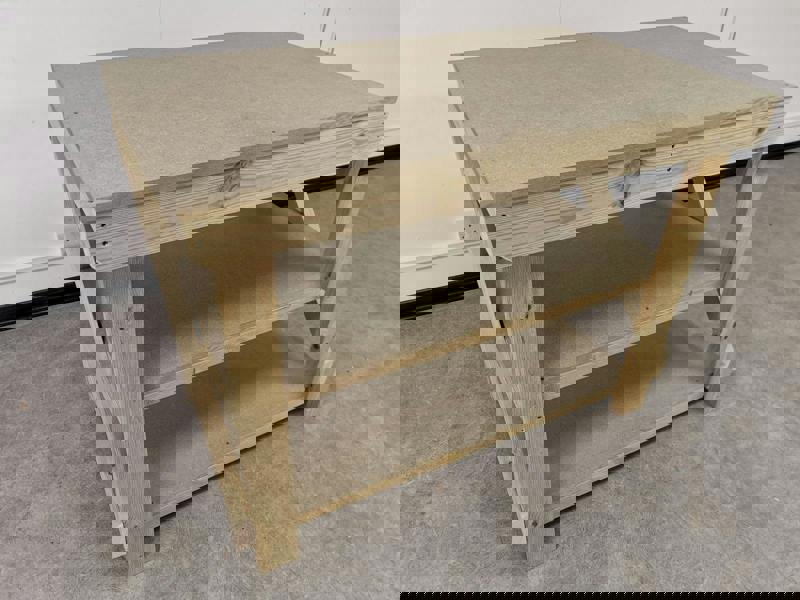 Arbor Garden Solutions Wooden Workbench 18Mm UniMdf Moisture Resistant Top With Double Shelf