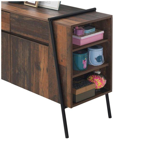 Timber Art Design Abbey Sideboard 2 Doors 2 Drawers Storage Cabinet Cupboard Rustic Industrial