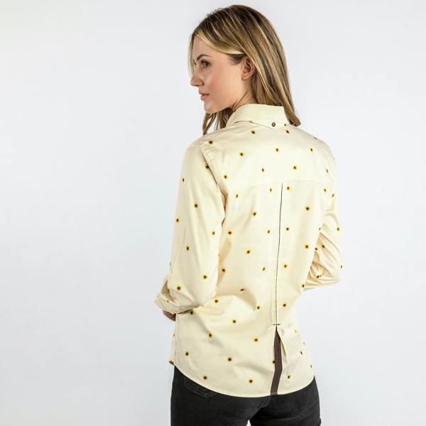 ZIGZAG SUNFLOWER WOMENS PRINT SHIRT - Premium Men's Patterned Shirt by Claudio Lugli | Bold Design, Tailored Fit, Best Printed Shirts