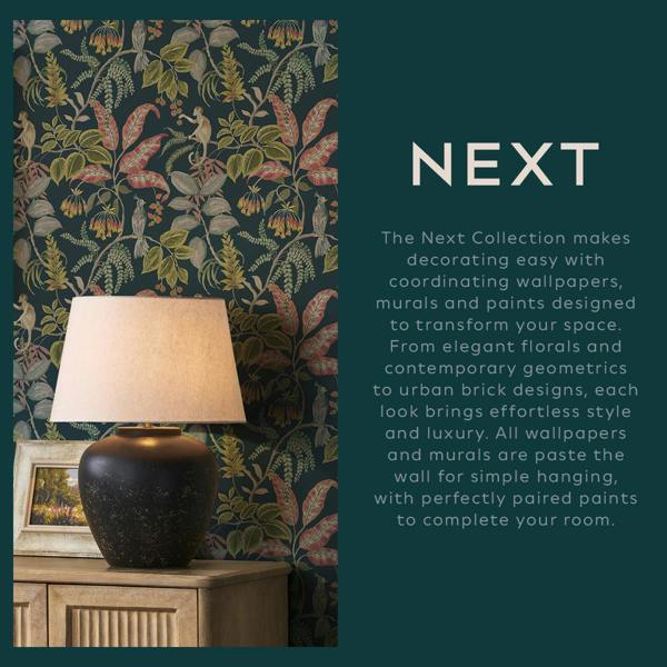 Next Natural Floral Woodblock Wallpaper