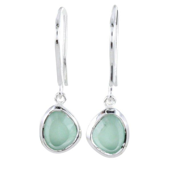 Birthstone Sterling Silver Drop Earrings - Reeves & Reeves