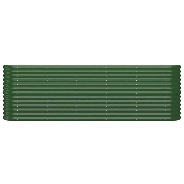 Berkfield Garden Raised Bed Powder-coated Steel 224x40x68 cm Green