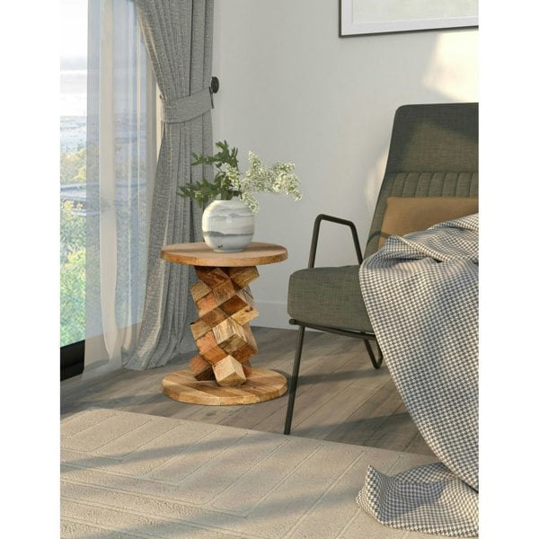 Dorel Home Battle Sidetable R Mango - W40 x D40 x H50 cm