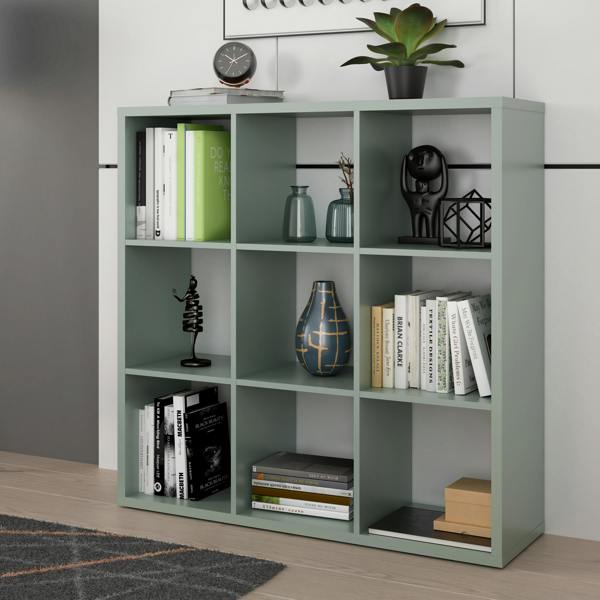 Furniture To Go Mauro 3x3 Storage Unit in Sage Green