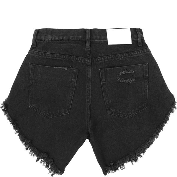 Glamorous Womens High Waisted Denim Shorts In Black