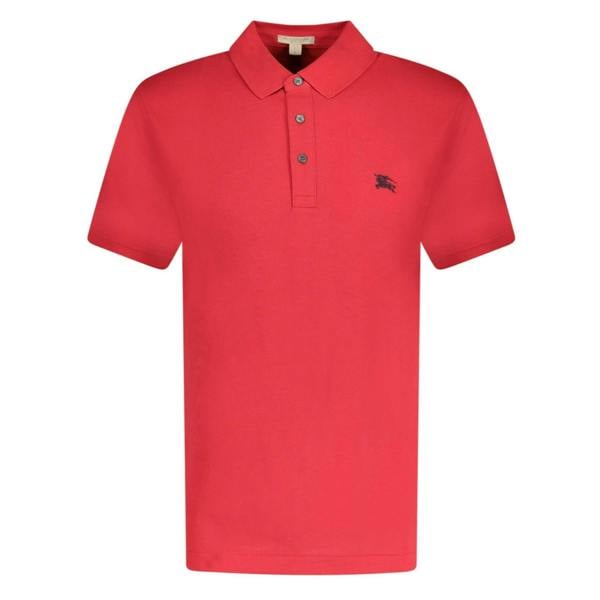 Burberry Wheeler Short Sleeve Polo Red - chancefashionco