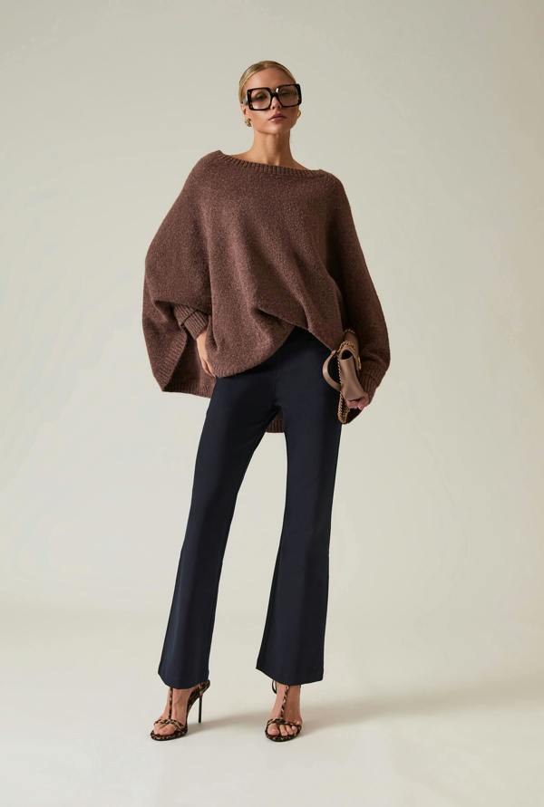 James Lakeland Navy Bootleg Trousers