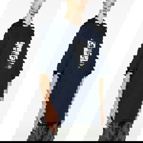 Givenchy 4G 1952 Embroidered Logo Oversized T-Shirt   in  Navy