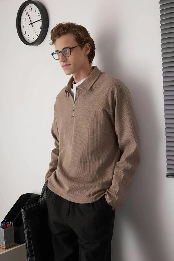 WOVCOR Polo Neck Men's Sweatshirt