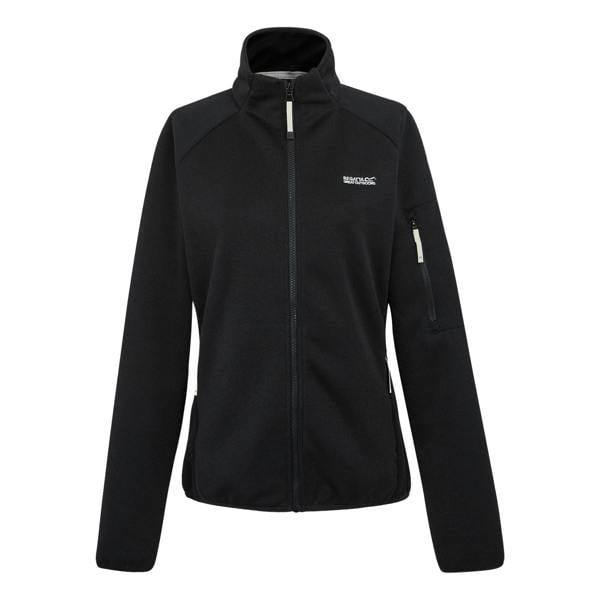 Regatta Womens/Ladies Ravenhill Full Zip Fleece Top - Black/Light Vanilla - 