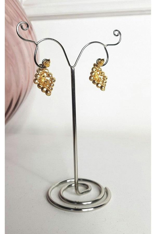 Nina Embellished Earrings - Gold