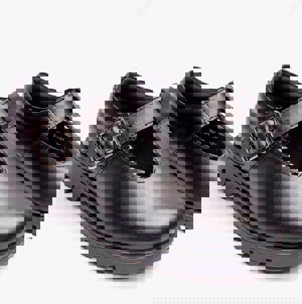 Roamers G705A Girls T-Bar Buckled School Shoes Black