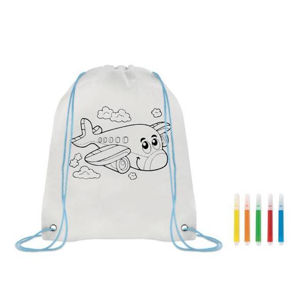 MidOcean Carrydraw Non-Woven Drawstring Bag - Baby Blue - 